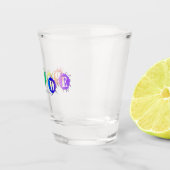 SlipperyJoe's regenbogenfarbenes Stolz-Zeichen dor Schnapsglas (Rechts)