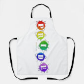 SlipperyJoe's regenbogenfarbenes Stolz-Zeichen dor Schürze (Vorderseite)