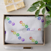 SlipperyJoe's regenbogenfarbenes Stolz-Zeichen dor Seidenpapier (Geschenk)