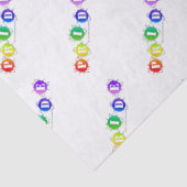 SlipperyJoe's regenbogenfarbenes Stolz-Zeichen dor Seidenpapier (Detail)