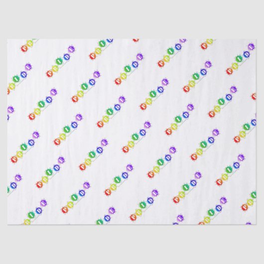 SlipperyJoe's regenbogenfarbenes Stolz-Zeichen dor Seidenpapier (Vorderseite)