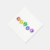 SlipperyJoe's regenbogenfarbenes Stolz-Zeichen dor Serviette (Ecke)