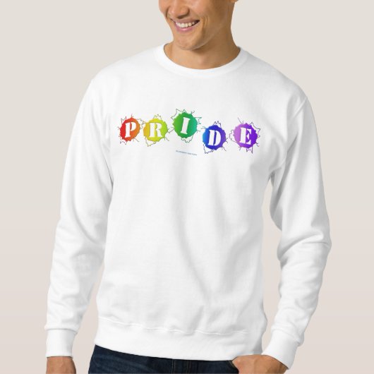 SlipperyJoe's regenbogenfarbenes Stolz-Zeichen dor Sweatshirt (Vorderseite)