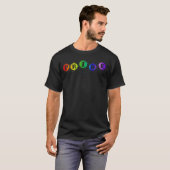 SlipperyJoe's regenbogenfarbenes Stolz-Zeichen dor T-Shirt (Vorne ganz)