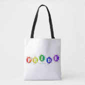 SlipperyJoe's regenbogenfarbenes Stolz-Zeichen dor Tasche (Vorderseite)