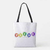 SlipperyJoe's regenbogenfarbenes Stolz-Zeichen dor Tasche (Rückseite)