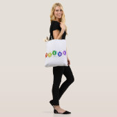 SlipperyJoe's regenbogenfarbenes Stolz-Zeichen dor Tasche (Am Model)