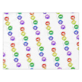 SlipperyJoe's regenbogenfarbenes Stolz-Zeichen dor Tischdecke (Vorderseite (Horizontal))