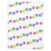 SlipperyJoe's regenbogenfarbenes Stolz-Zeichen dor Tischdecke (Vorderseite)