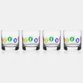 SlipperyJoe's regenbogenfarbenes Stolz-Zeichen dor Whiskyglas (Vorderseite)