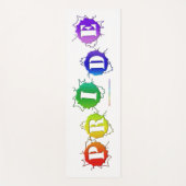 SlipperyJoe's regenbogenfarbenes Stolz-Zeichen dor Yogamatte (Vorderseite)