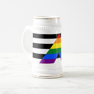 SlipperyJoes Regenbogenflagge für gerade Verbündet Bierglas