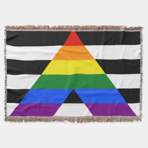SlipperyJoes Regenbogenflagge für gerade Verbündet Decke