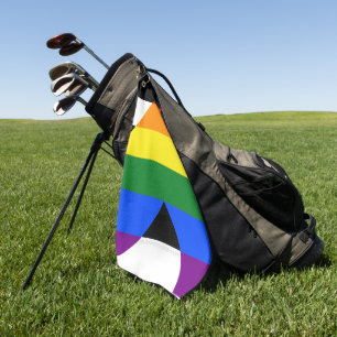 SlipperyJoes Regenbogenflagge für gerade Verbündet Golfhandtuch