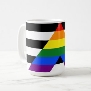 SlipperyJoes Regenbogenflagge für gerade Verbündet Kaffeetasse