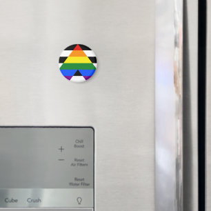 SlipperyJoes Regenbogenflagge für gerade Verbündet Magnet