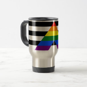 SlipperyJoes Regenbogenflagge für gerade Verbündet Reisebecher