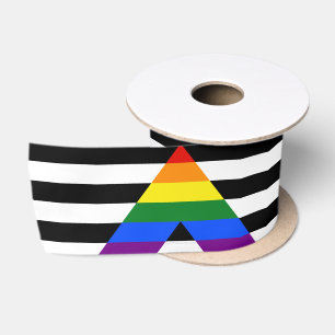 SlipperyJoes Regenbogenflagge für gerade Verbündet Satinband