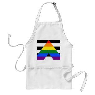 SlipperyJoes Regenbogenflagge für gerade Verbündet Schürze