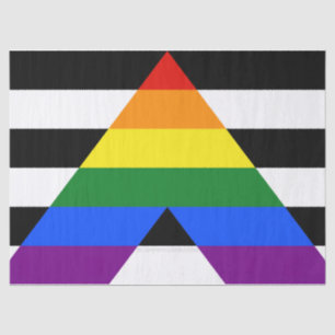 SlipperyJoes Regenbogenflagge für gerade Verbündet Seidenpapier