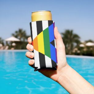SlipperyJoes Regenbogenflagge für gerade Verbündet Selters Dosenkühler