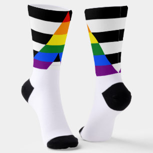 SlipperyJoes Regenbogenflagge für gerade Verbündet Socken