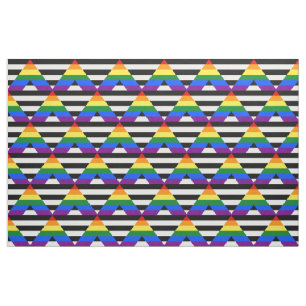 SlipperyJoes Regenbogenflagge für gerade Verbündet Stoff