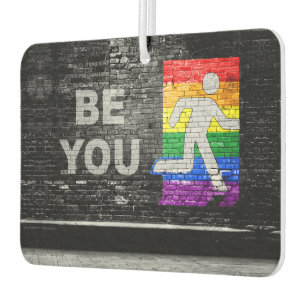 SlipperyJoes Regenbogenstolz-Farben-Panel Stadtbil Autolufterfrischer