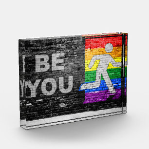 SlipperyJoes Regenbogenstolz-Farben-Panel Stadtbil Fotoblock