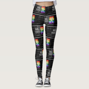 SlipperyJoes Regenbogenstolz-Farben-Panel Stadtbil Leggings