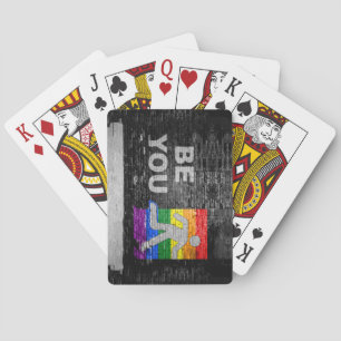 SlipperyJoes Regenbogenstolz-Farben-Panel Stadtbil Spielkarten