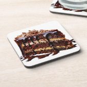 SlipperyJoe's reine Schokoladenkuchen Dekadenz rei Getränkeuntersetzer (Linke Seite)