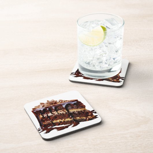 SlipperyJoe's reine Schokoladenkuchen Dekadenz rei Getränkeuntersetzer (Rechte Seite)