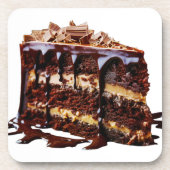 SlipperyJoe's reine Schokoladenkuchen Dekadenz rei Getränkeuntersetzer (Vorderseite)