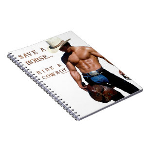 SlipperyJoe's rette Pferd reit Strohhut Cowboyhut  Notizblock