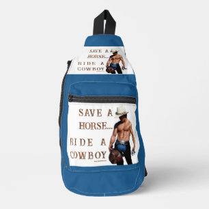 SlipperyJoe's rette Pferd reite Strohhut Cowboyhut Crossbody Bag