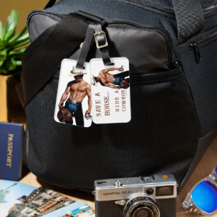 SlipperyJoe's rette Pferd reite Strohhut Cowboyhut Gepäckanhänger