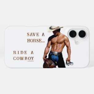 SlipperyJoe's rette Pferd reite Strohhut Cowboyhut iPhone 16 Plus Hülle