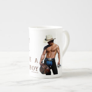SlipperyJoe's rette Pferd reite Strohhut Cowboyhut Porzellantasse