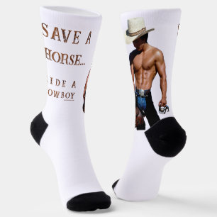 SlipperyJoe's rette Pferd reite Strohhut Cowboyhut Socken