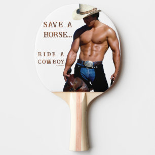 SlipperyJoe's rette Pferd reite Strohhut Cowboyhut Tischtennis Schläger
