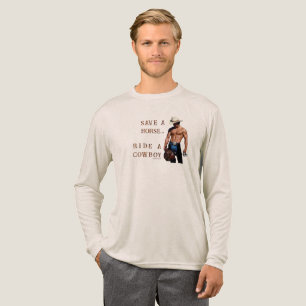 SlipperyJoe's rette Pferd reite Strohhut Cowboyhut Tri-Blend Shirt