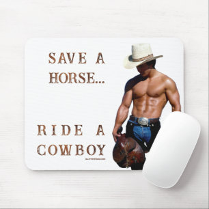 SlipperyJoe's rette Pferd Reitstroh Cowboyhut Mus Mousepad