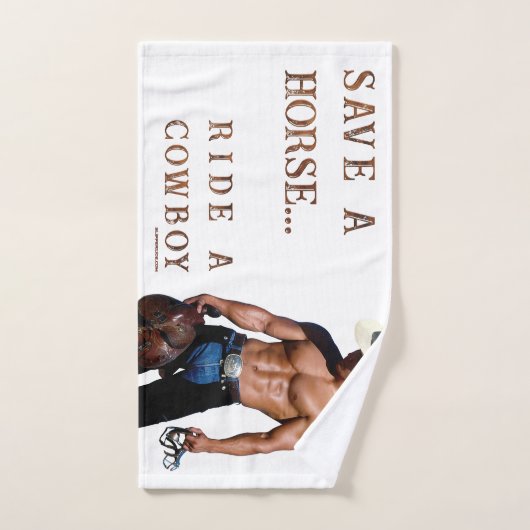 SlipperyJoe's rettend Pferderückfahrt Strohhut Badhandtuch Set (Handtuch)