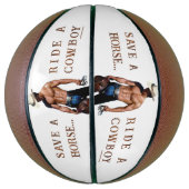 SlipperyJoe's rettend Pferderückfahrt Strohhut Basketball (Vertikal)