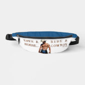 SlipperyJoe's rettend Pferderückfahrt Strohhut Bauchtasche (Vorderseite)