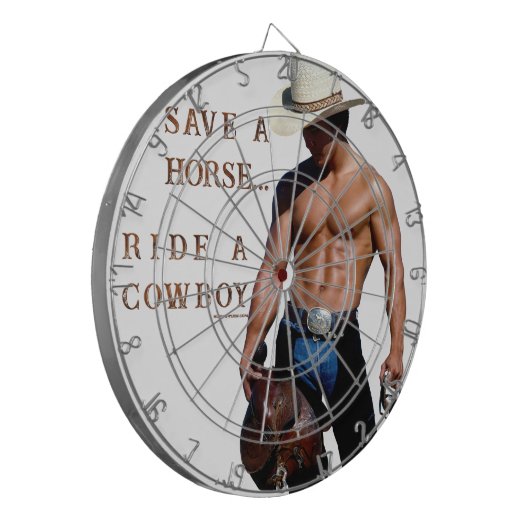 SlipperyJoe's rettend Pferderückfahrt Strohhut Dartscheibe (Vorderseite Links)