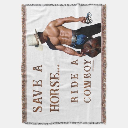 SlipperyJoe's rettend Pferderückfahrt Strohhut Decke (Vorderseite Vertikal)