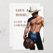 SlipperyJoe's rettend Pferderückfahrt Strohhut Feiertagskarte (Vorne/Hinten)