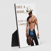 SlipperyJoe's rettend Pferderückfahrt Strohhut Fotoplatte (Seite)